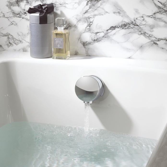 Product Lifestyle image of the Crosswater Bath Filler with Click-Clack Waste